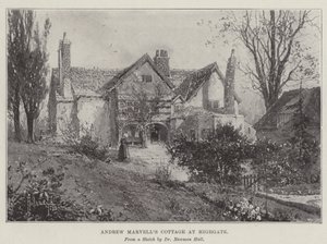 Andrew Marvells hytte ved Highgate af Joseph Holland Tringham