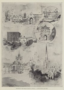Genåbning af koret i Norwich Cathedral, en vandretur gennem byen af Joseph Holland Tringham