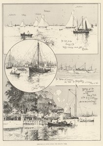 Skitser i Cowes under regattaugen af Joseph Holland Tringham