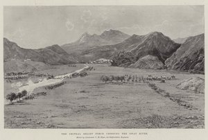 Chitral Relief Force krydser Swat-floden af Joseph Holland Tringham
