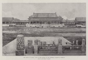 Krisen i Kina, en af domstolene i det kejserlige palads i Peking af Joseph Holland Tringham
