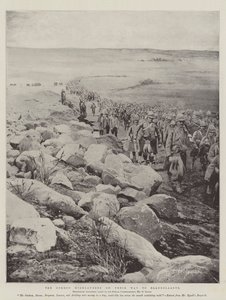 Gordon Highlanders på vej til Elandslaagte af Joseph Holland Tringham