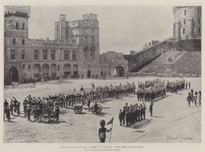 Naval Brigade of HMS Powerful i Windsor, Tre Skål for Dronningen! af Joseph Holland Tringham