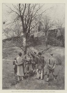 Besøg af prinsen af Wales til Lambton Castle, sædet for jarlen af Durham, et kongeligt skud af Joseph Holland Tringham