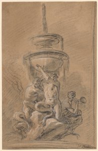 En fontæne med tre tritoner af Joseph Ignace François Parrocel