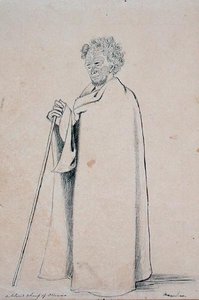 A Blind Chief of Otawao, ca. 1844 (pen og blyant på papir) af Joseph Jenner Merrett