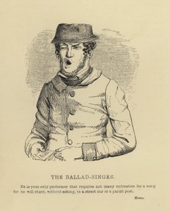 Kenny Meadows: The Ballad-Singer (gravering) af Joseph Kenny (after) Meadows