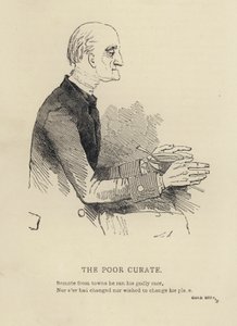 Kenny Meadows: The Poor Curate (gravering) af Joseph Kenny (after) Meadows