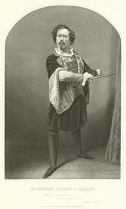 Charles Dillon som Hamlet, Akt III, scene IV af Joseph Kenny Meadows