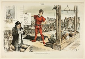 Den administrative guillotine, fra Puck af Joseph Keppler