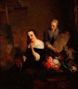 En kunstner på arbejde i sit studie af Joseph Kremer