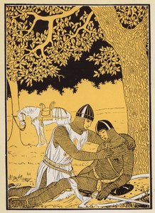 Guillaume og hans nevø Vivien (farvelitografi)