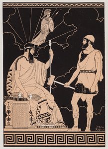 Athenas fødsel (farvelitografi)