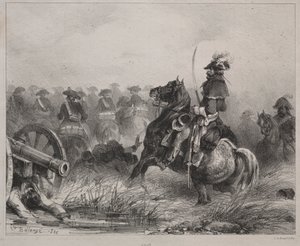 Kavaleri Scene af Joseph Louis Hippolyte Bellange