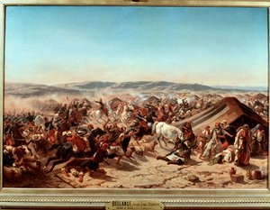 Erobring af Algeriet (1830-1847): "" Tilfangetagelse af Smalah (Smala) af Abd el Kader (Abd-el-Kader eller ibn Muhyi al-Din al-Hasani (al Din al-Hasani) (1807-1883) af hertugen af ​​Aumale i Taguin