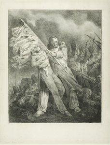 Den sårede fanebærer af Joseph Louis Hippolyte Bellange