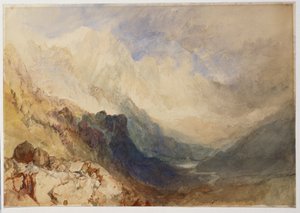 En scene i Val d"Aosta af Joseph Mallord William Turner