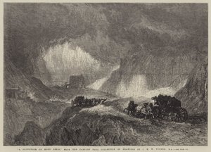 En snestorm på Mont Cenis af Joseph Mallord William Turner