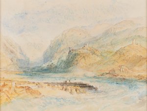 En schweizisk alpedal, ca. 1843 (akvarel på papir) af Joseph Mallord William Turner