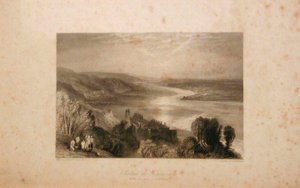 Château de Tancarville med byen Quilleboeuf af Joseph Mallord William Turner