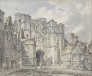 Christ Church Gate, Canterbury, 1793-94 (wc på papir) af Joseph Mallord William Turner