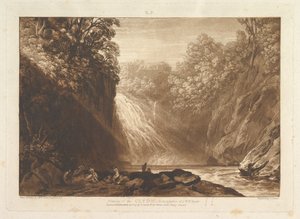 Tegning af Clyde Liber Studiorum, del IV, plade 18, 29. marts 1809. af Joseph Mallord William Turner