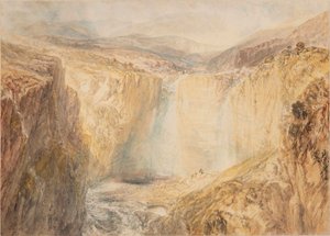Vandfaldet ved Tees, Yorkshire af Joseph Mallord William Turner