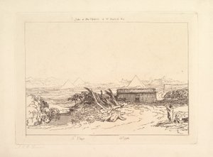 Egyptens femte plage Liber Studiorum, del III, plade 16, 1808. af Joseph Mallord William Turner