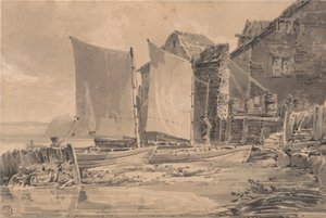 Fiskerhytte, Dover af Joseph Mallord William Turner