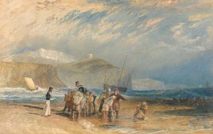 Folkestone Havn og kysten til Dover af Joseph Mallord William Turner