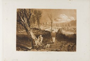 Hedging and Ditching, tallerken 47 fra Liber Studiorum af Joseph Mallord William Turner