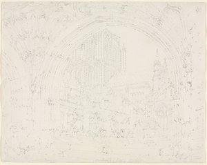Hereford katedral af Joseph Mallord William Turner