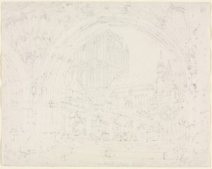 Hereford Cathedral, ca. 1793. af Joseph Mallord William Turner