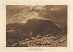 Hind Head Hill, On the Portsmouth Road Liber Studiorum, del V, plade 25, 1. januar 1811. af Joseph Mallord William Turner