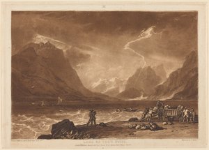 Thunersøen af Joseph Mallord William Turner