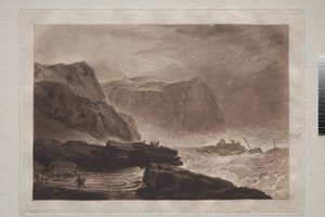 Liber Studiorum: Coast of Yorkshire, nær Whitby, ca. 1807-19 af Joseph Mallord William Turner