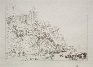 Studiebog: Dumblain Abbey, Skotland af Joseph Mallord William Turner