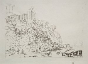 Studiebog: Dumblain Abbey, Skotland. af Joseph Mallord William Turner