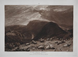 Liber Studiorum: Hind Head Hill på Portsmouth Road af Joseph Mallord William Turner