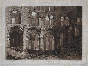 Liber Studiorum: Holy Island Cathedral af Joseph Mallord William Turner