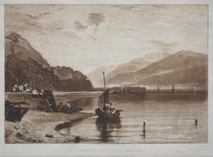 Liber Studiorum:  Inverary Pier, Lock Fyne, om morgenen af Joseph Mallord William Turner