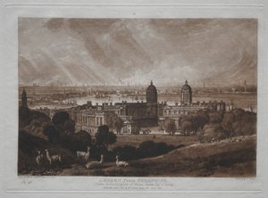 Liber Studiorum: London fra Greenwich af Joseph Mallord William Turner