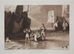 Studiebog: Marine Dabblers. af Joseph Mallord William Turner