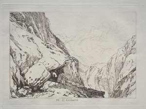 Studiebog: Mt. St. Gotthard af Joseph Mallord William Turner