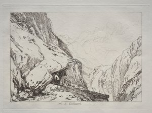 Studiebog: Mt. St Gothard. af Joseph Mallord William Turner
