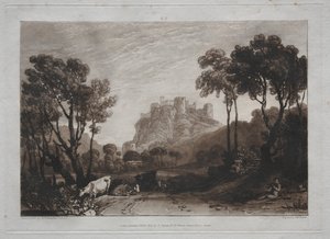 Liber Studiorum: Slottet over engene. af Joseph Mallord William Turner