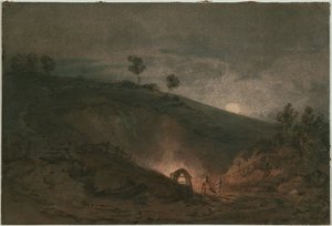 Kalkovn fra Moonlight af Joseph Mallord William Turner