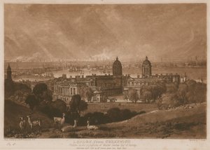 London fra Greenwich; af Joseph Mallord William Turner