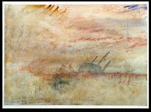 Lost to All Hope The Brig, ca. 1845-50 (wc og grafit på vævet papir) af Joseph Mallord William Turner