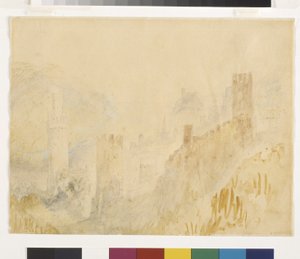 Oberwesel On The Rhine (akvarel over blyant på hvidt papir) af Joseph Mallord William Turner